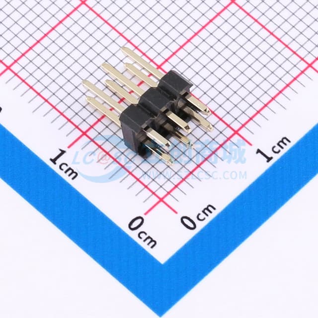2x3P 间距:2.54mm 方针 直插 【排针】实物图