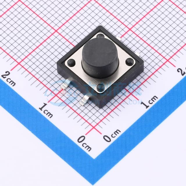 12*12*7mm 立贴 轻触开关实物图