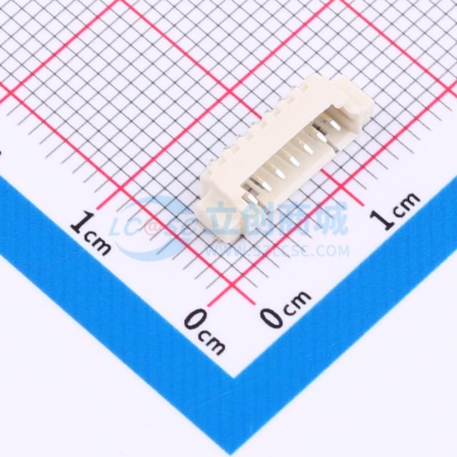 1x7P 间距:1.25mm 卧贴实物图