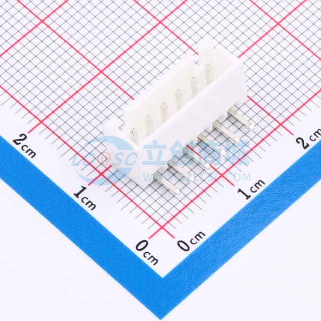 1x6P 间距:2.5mm 弯插 【插件】实物图