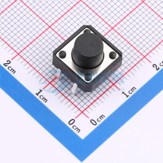 轻触开关12*12*8.0mm插件四脚DIP圆柄250gf 【轻触】实物图
