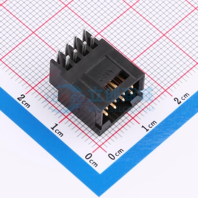 2x4P 间距:2.54mm 弯插 【插件】实物图