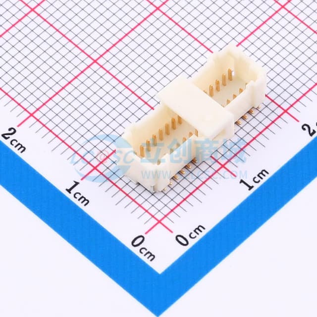 2x16P 间距:1mm 立贴实物图