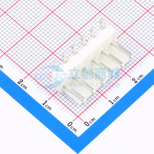 1x6P 间距:3.96mm 弯插 系列:VH 【插件】实物图