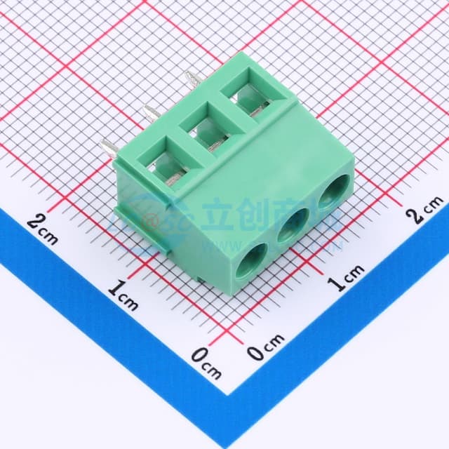 5.08mm 1x3P 排数:1 每排P数:3 直插【螺钉】实物图