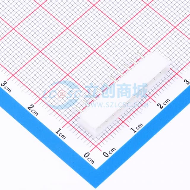 白色 1x10P 间距:2.5mm 直插【插件】实物图