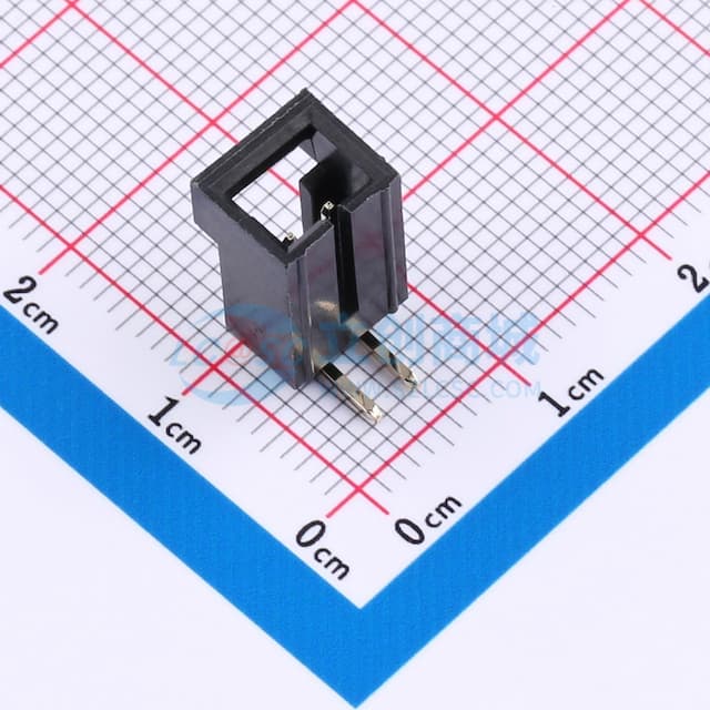 1x2P 间距:2.54mm 弯插 【插件】实物图