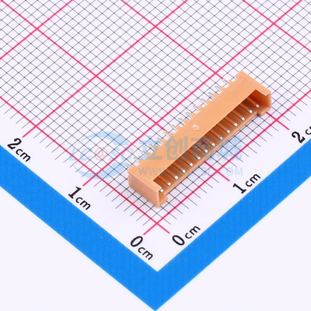 土黃 1x14P 间距:1.25mm 直插【插件】实物图