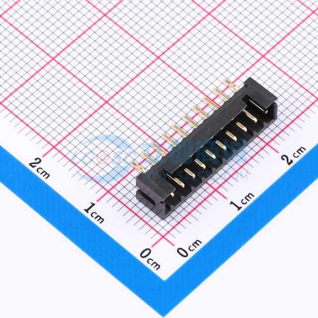 1x10P 间距:2mm 直插 【插件】实物图