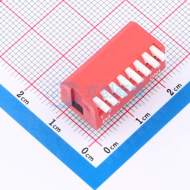 2.54mm 琴键 8位【拨码】实物图