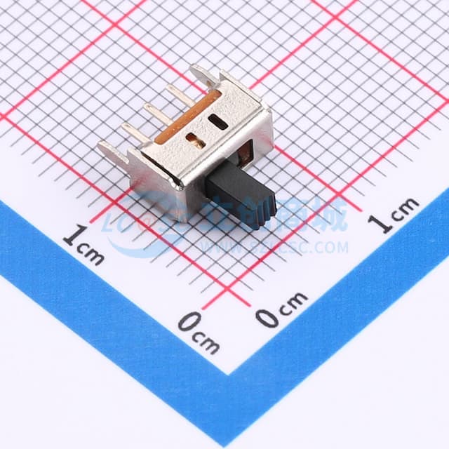 柄长4mm 直插双档 滑动开关 【拨动】实物图