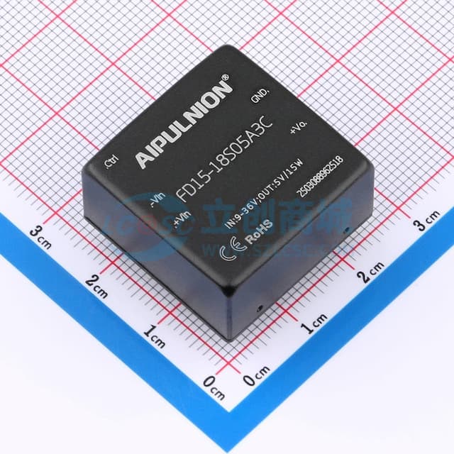 DC/DC模块电源，宽范围输入，15W输出功率【插件】实物图