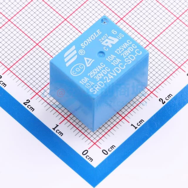 【插件】24V继电器 单刀双掷实物图