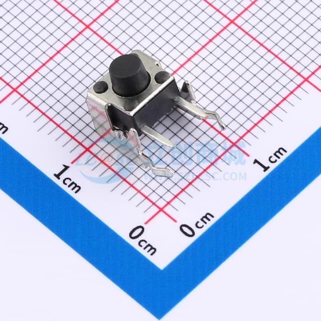 轻触开关6*6*6.0mm带支架插件四脚侧按250gf 【轻触】实物图