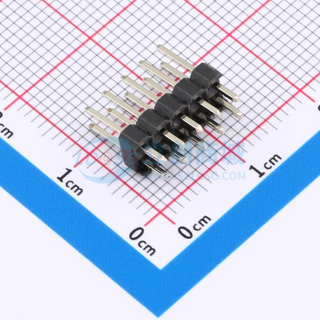 2x5P 间距:2.54mm 方针 直插 【插件】实物图