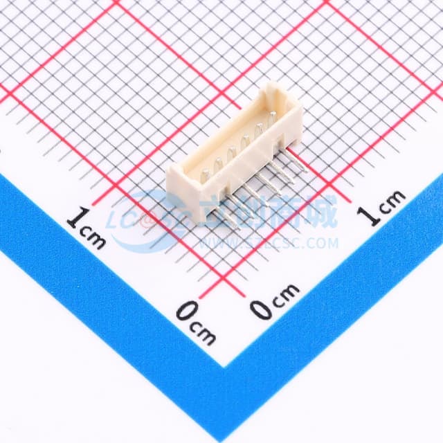 1x6P 间距:1.25mm 弯插 系列:PicoBlade(MX 1.25) 【插件】实物图