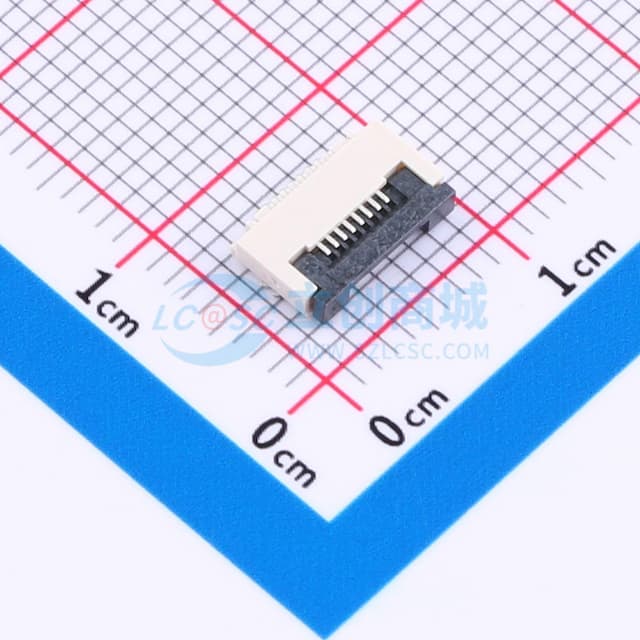 翻盖式 下接 P数:8P 间距:0.5mm实物图