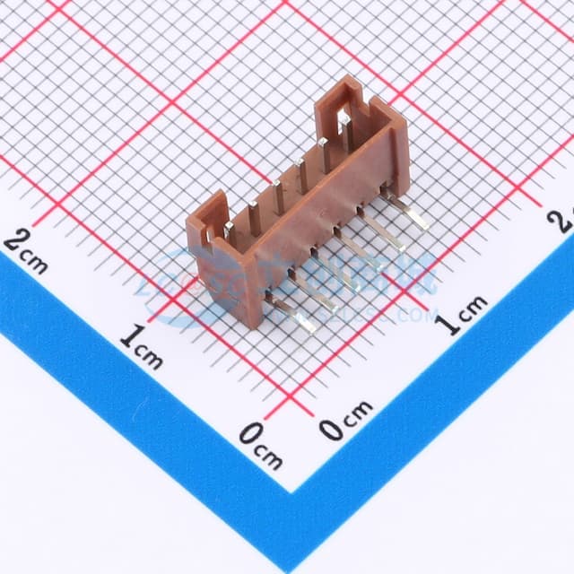 1x6P 间距:2mm 弯插 【插件】实物图