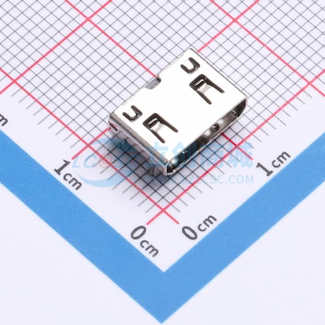 HDMI C TYPE 全金1U"   镀镍外壳实物图
