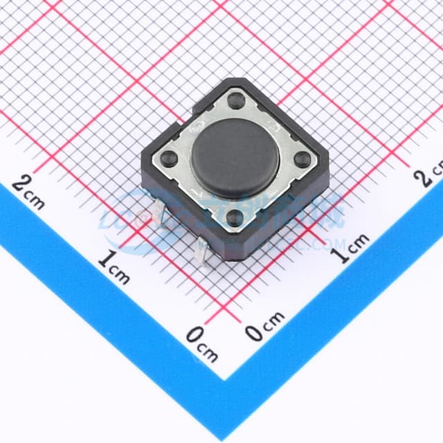 12*12*4.3mm 直插 轻触开关 【插件】实物图