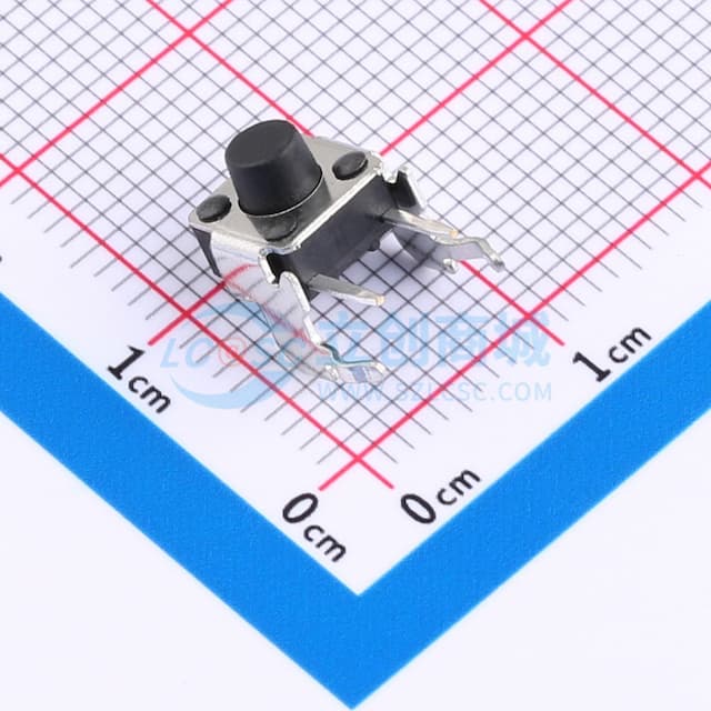 6*6*6mm 卧插 轻触开关 【插件】实物图