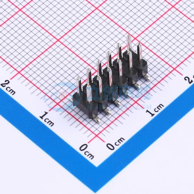 黑色 2x6P 间距:2.54mm 方针 立贴实物图