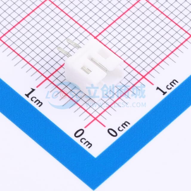 白色 1x2P 间距:2mm 直插 系列:PH【插件】实物图