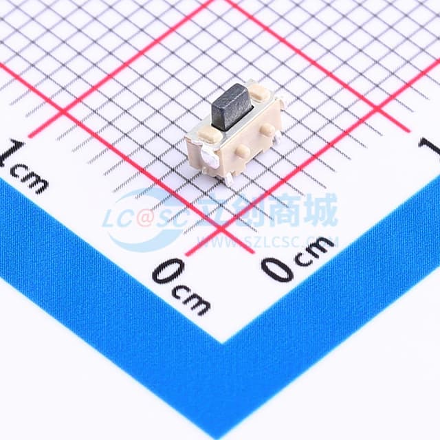 4.7*1.85*3.5mm 卧贴 轻触开关实物图