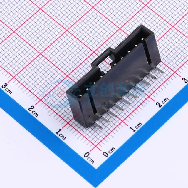 黑色 1x10P 间距:2.54mm 弯插【插件】实物图