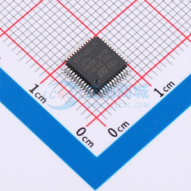 Arm Cortex-M4 32位MCU+FPU，170 MHz/213 DMIPS，128 KB SRAM，丰富的模拟功能、数学加速器，184 ps 12通道高分辨率定时器实物图