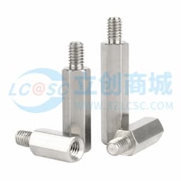 GUWANJI(固万基) 304不锈钢单头六角螺柱 单通支撑隔离柱机箱主板铜柱螺丝连接柱 M3x5+5缩略图