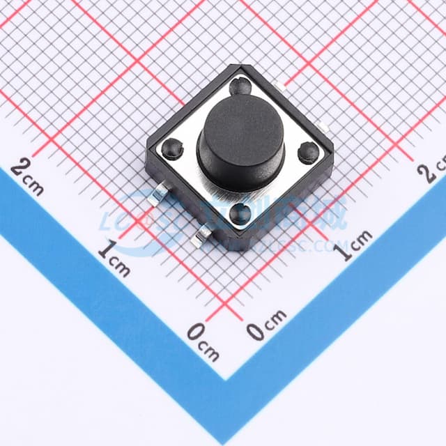 12*12*7.5mm 立贴 轻触开关实物图