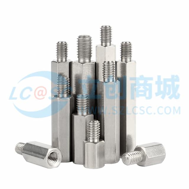 GUWANJI(固万基) 304不锈钢单头六角螺柱 单通支撑隔离柱机箱主板铜柱螺丝连接柱 M2x20+4实物图