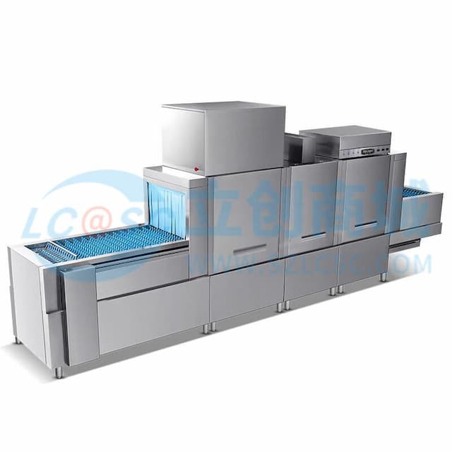 Stevison(史蒂芬) FT-2AT1 长龙式洗碗机  商用洗碗机 大型酒店食堂餐厅饭店大容量刷碗机厨房设备 单缸双喷 380V 不锈钢实物图