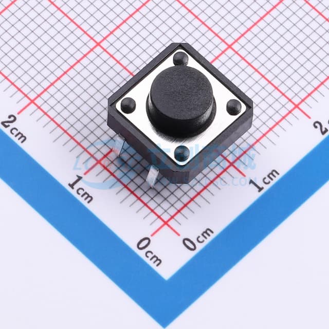 12*12*6.0mm 直插 轻触开关实物图