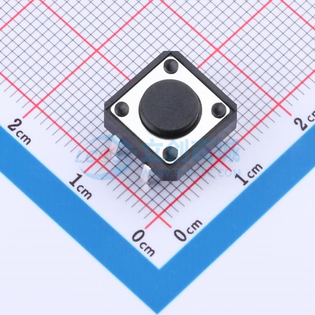 12*12*4.5mm 直插 轻触开关实物图