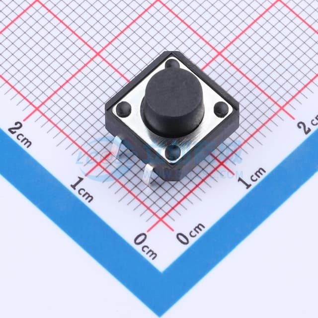 12*12*7.5mm 直插 轻触开关实物图