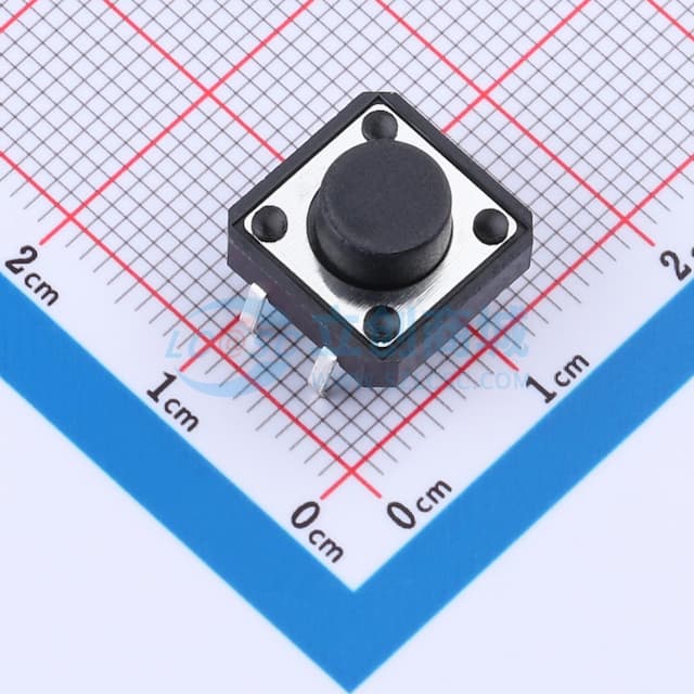 12*12*6.5mm 直插 轻触开关实物图
