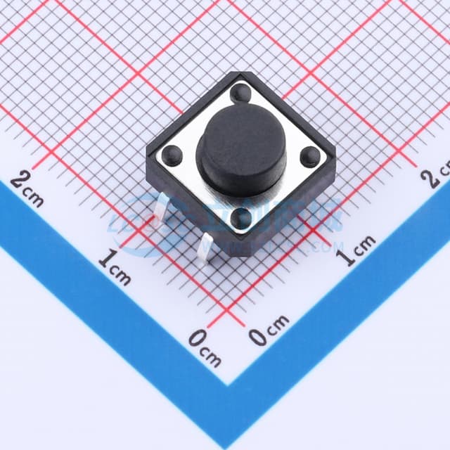 12*12*6.5mm 直插 轻触开关实物图