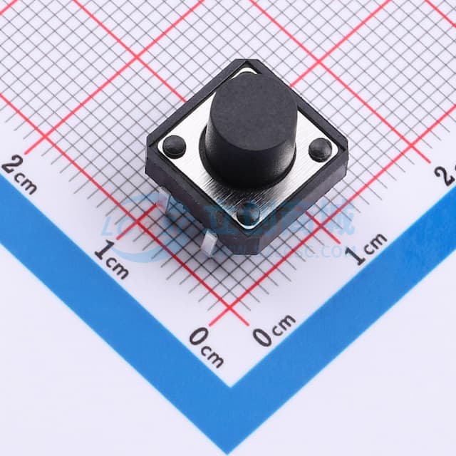 12*12*9.0mm 直插 轻触开关实物图