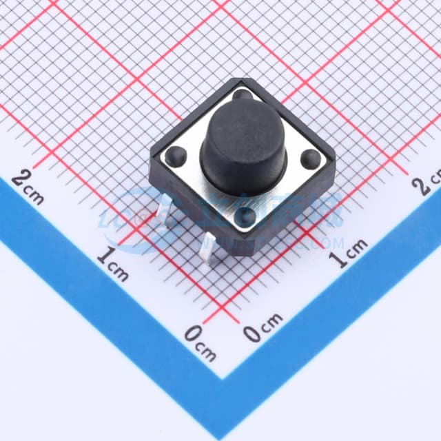 12*12*8.0mm 直插 轻触开关实物图
