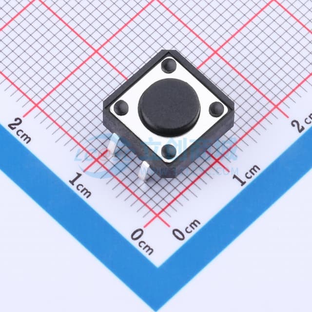 12*12*4.5mm 直插 轻触开关实物图