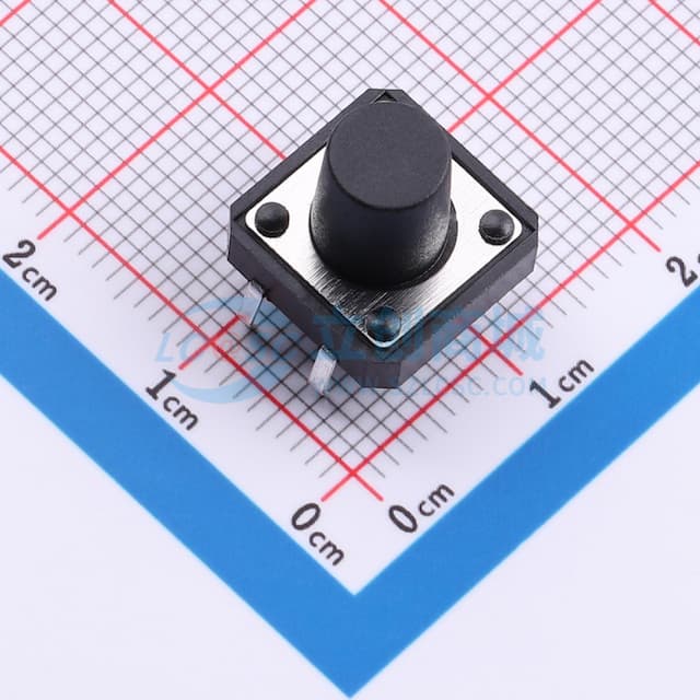 12*12*10.5mm 直插 轻触开关实物图