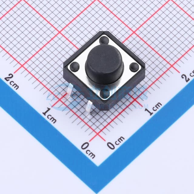 12*12*7.0mm 直插 轻触开关实物图