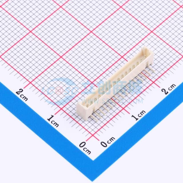 1x16P 间距:1.25mm 弯插 【插件】实物图