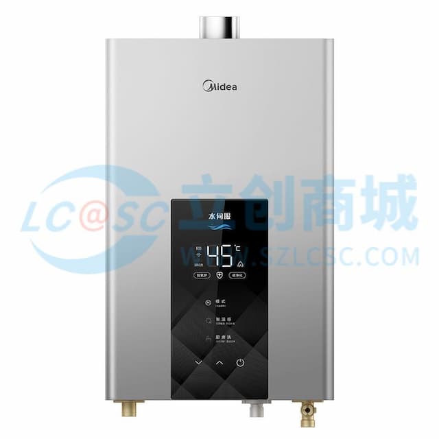 Midea(美的) JSQ25-MK6 恒温式燃气热水器 钛钢灰 12T 电辅加机械防冻 耀夜实物图