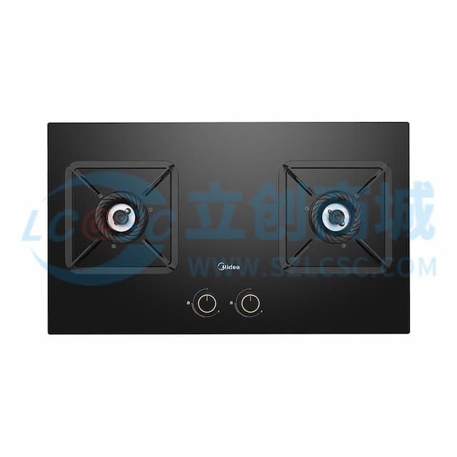 Midea(美的) JZY-Q325-M 嵌入式燃气灶 钢化玻璃 双炉 液化气 一级能效实物图