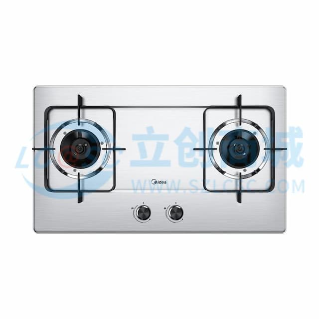 Midea(美的) JZT-Q315-M 嵌入式燃气灶 不锈钢 双头 天然气 一级能效实物图