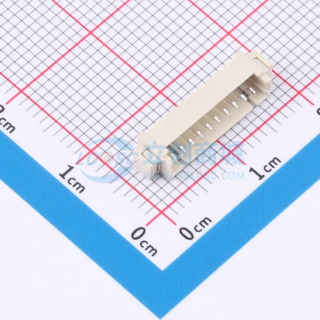 米色 1x10P 间距:1.25mm 卧贴 系列:PicoBlade(MX 1.25)实物图