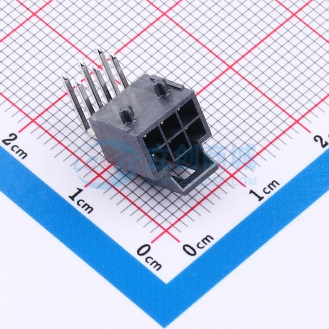 2x3P 间距:2.5mm 弯插实物图